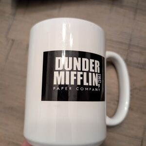 Dunder Mifflin paper company White Ceramic Mug The Office "Worlds Best Boss